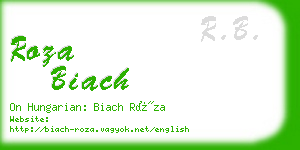 roza biach business card